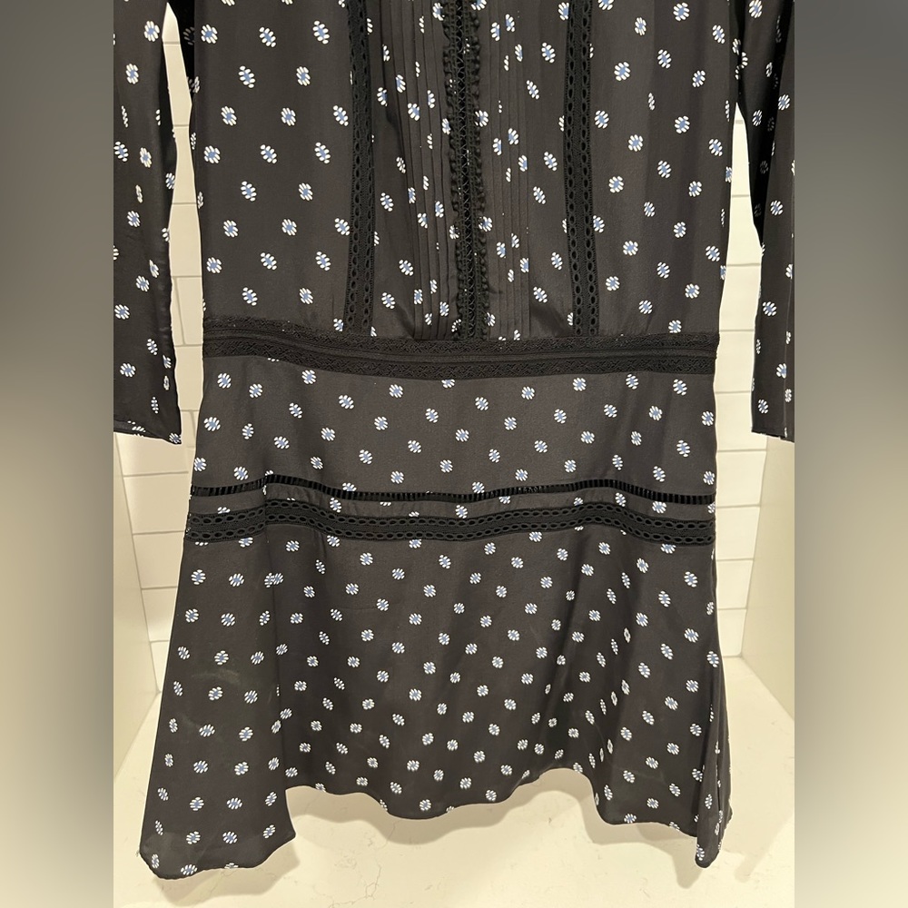 Veronica Beard Jasmine Silk Boho Dress. Lace and Macrame insets. EUC! - Picture 10 of 16